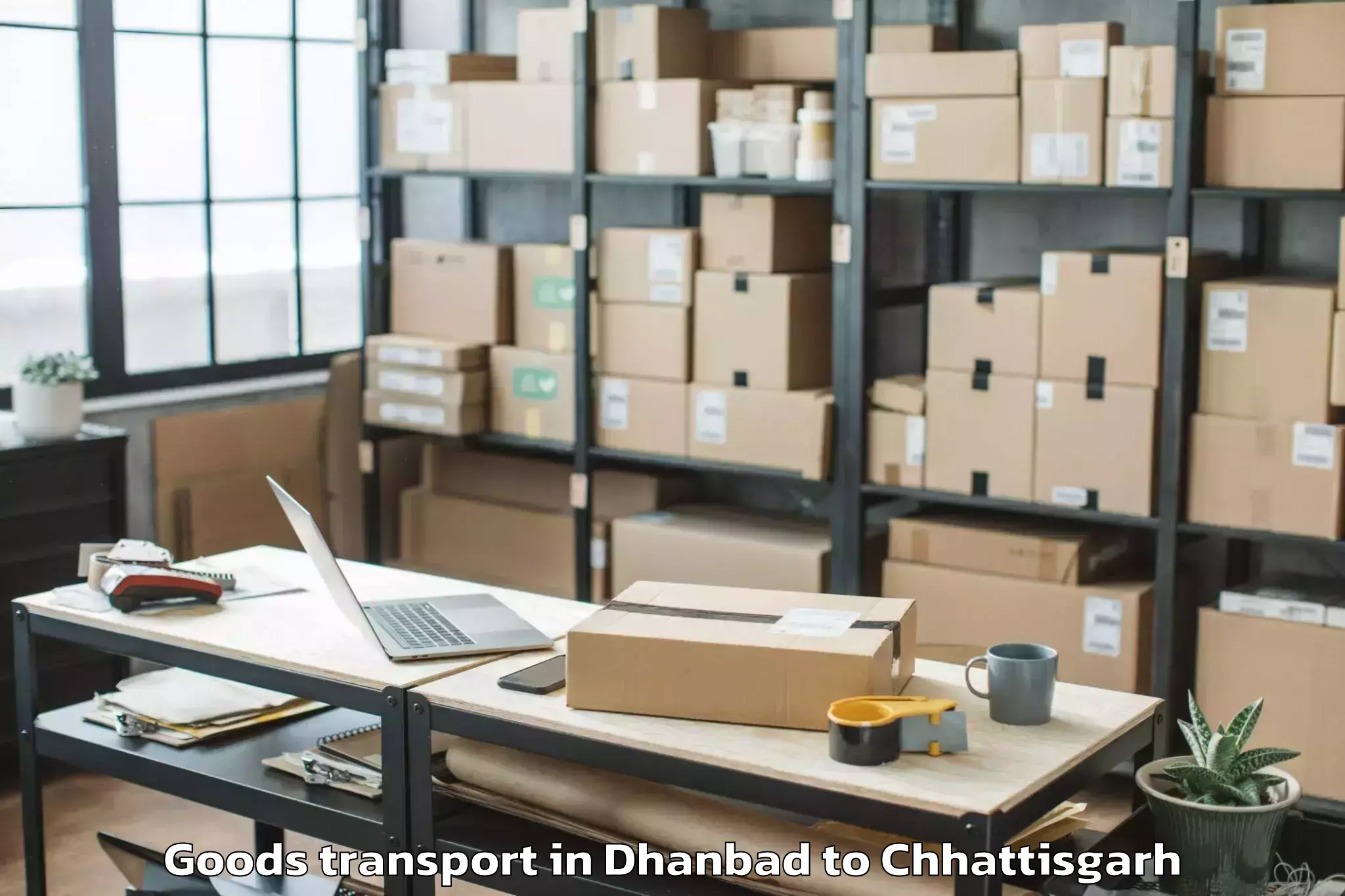 Easy Dhanbad to Pratappur Goods Transport Booking